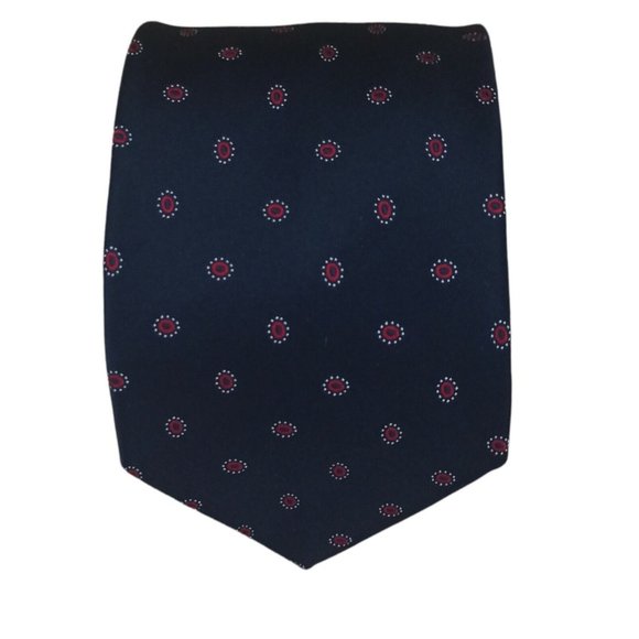 ERMENEGILDO ZEGNA Blue Floral Silk Tie ITALY 61